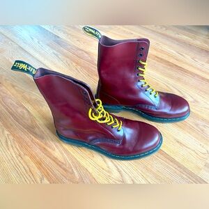 Doc Martens Mens 1490 Smooth Leather Mid Calf Boot Sz 12 Cherry Red